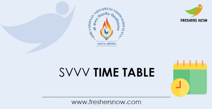 SVVV Time Table