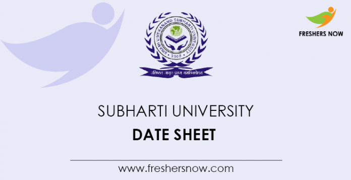 Subharti University Date Sheet