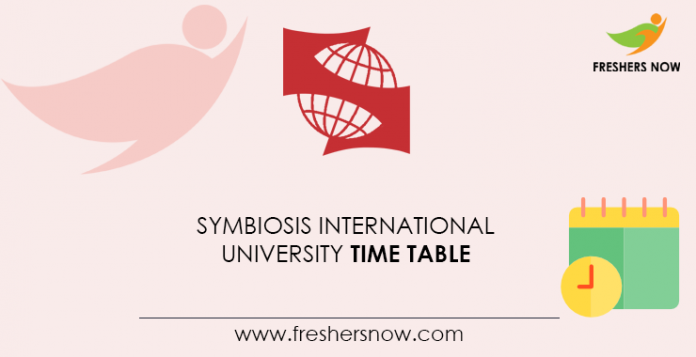 Symbiosis-International-University-Time-Table