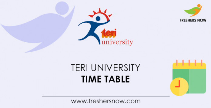 TERI-University-Time-Table