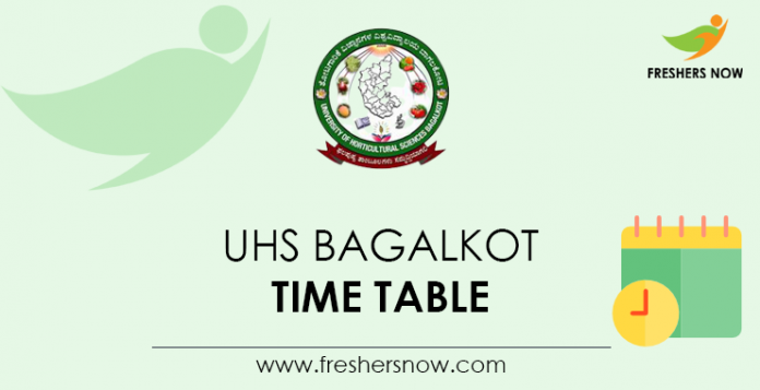 UHS Bagalkot Time Table