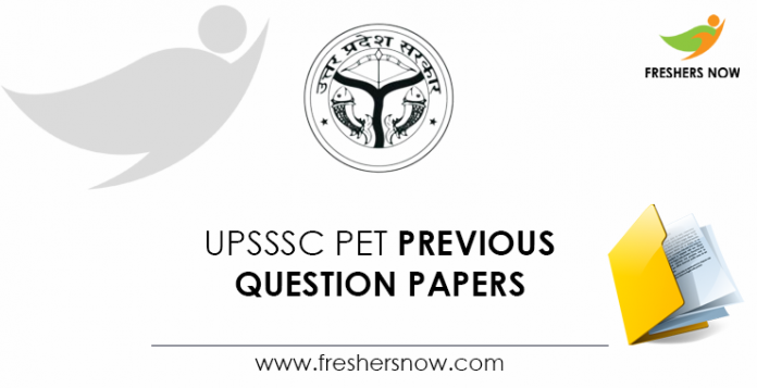 UPSSSC PET Previous Question Papers