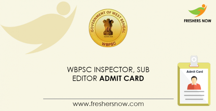 WBPSC-Inspector,-Sub-Editor-Admit-Card