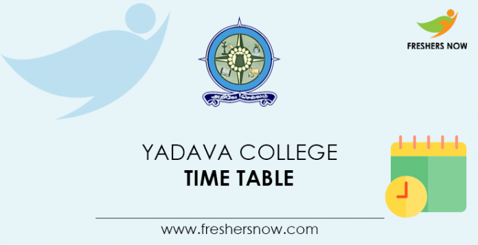 Yadava College Time Table