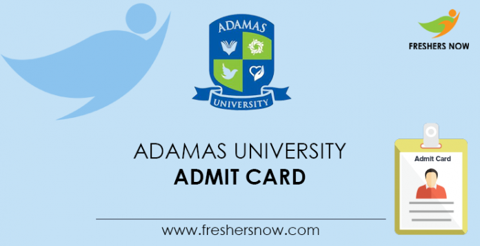 Adamas University Admit Card
