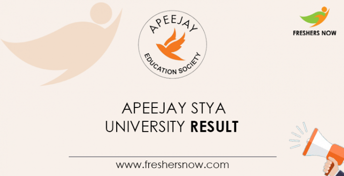 Apeejay Stya University Result