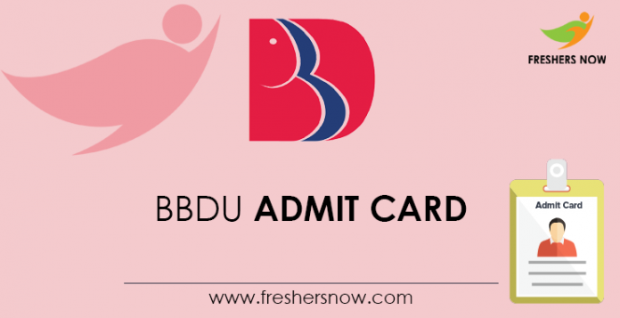 BBDU Admit Card