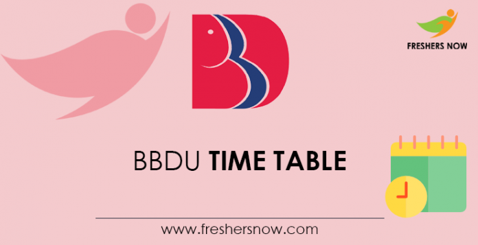 BBDU Time Table