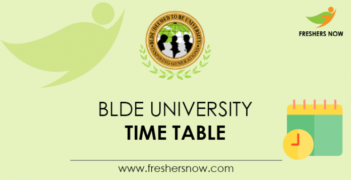 BLDE University Time Table