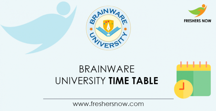 Brainware University Time Table