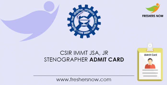 CSIR-IMMT-JSA,-Jr-Stenographer-Admit-Card