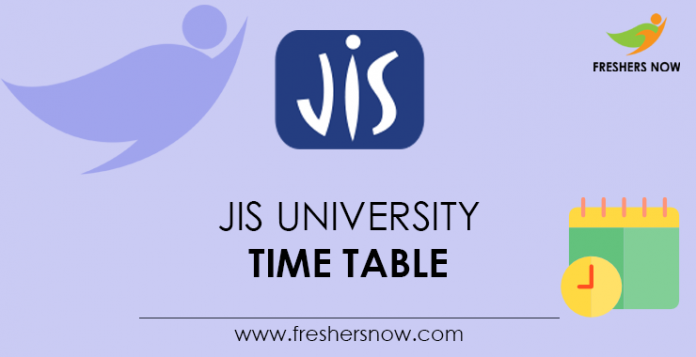 JIS University Time Table