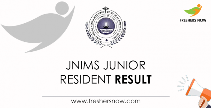 JNIMS Junior Resident Result