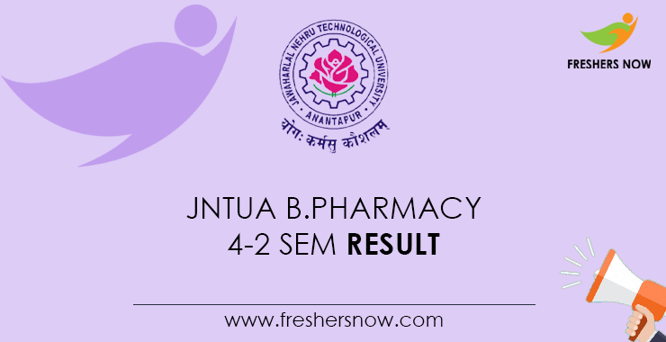 JNTUA B.Pharmacy 4 2 Sem Supply Result 2023 Out