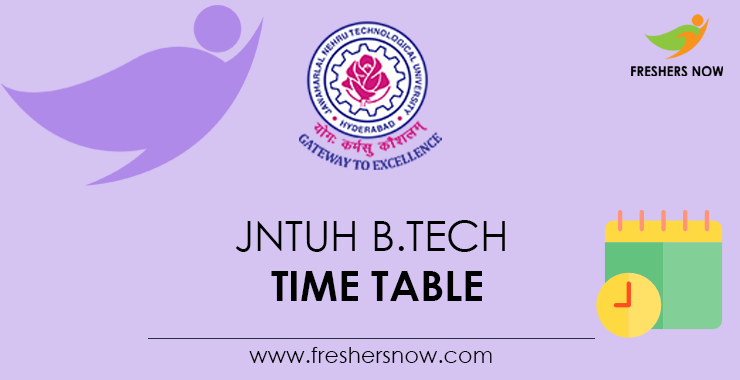 JNTUH B.Tech Time Table 2021 (Out) | 1-1 (R18, R16), 1st Year (R15, R13 ...