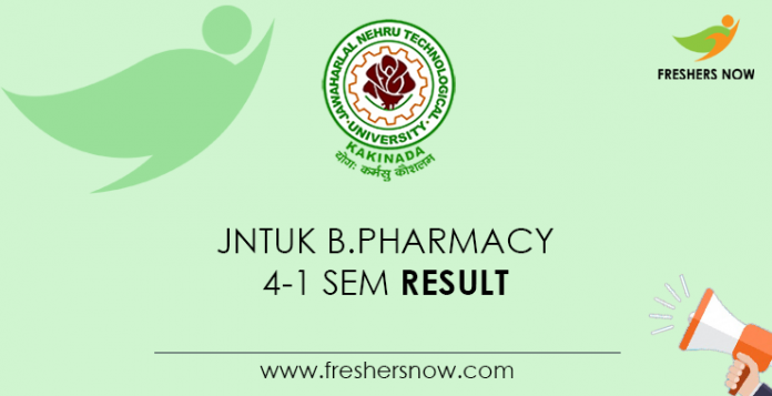 JNTUK B.Pharmacy 4-1 Sem Result