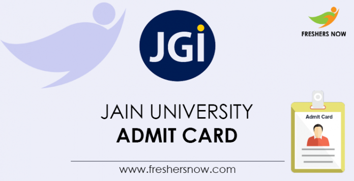 Jain University Admit Card