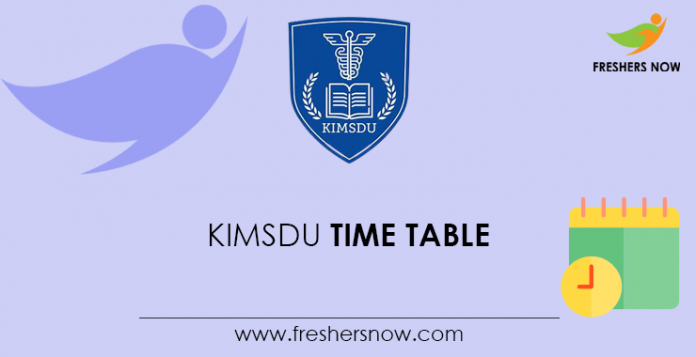 KIMSDU-Time-Table