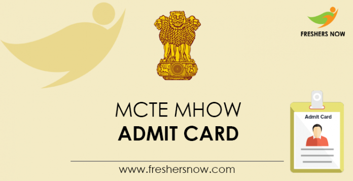 MCTE-Mhow-Admit-Card