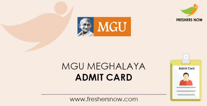 MGU Meghalaya Admit Card