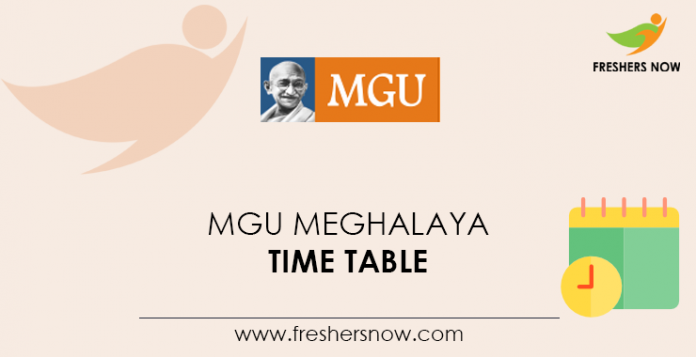 MGU-Meghalaya-Time-Table