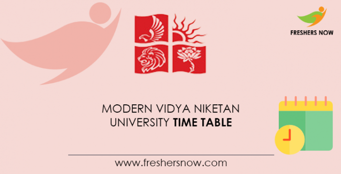 MVN University Time Table