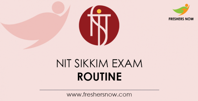NIT-Sikkim-Exam-Routine