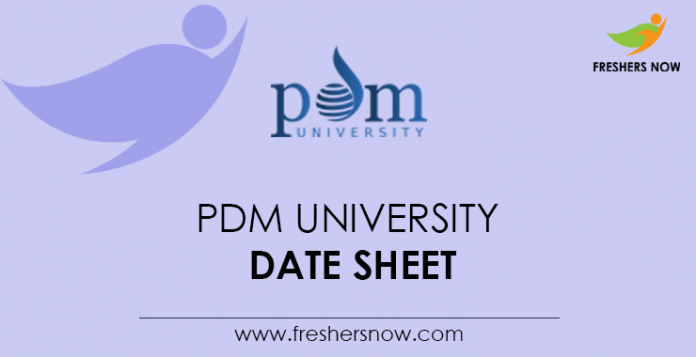 PDM-University-Date-Sheet