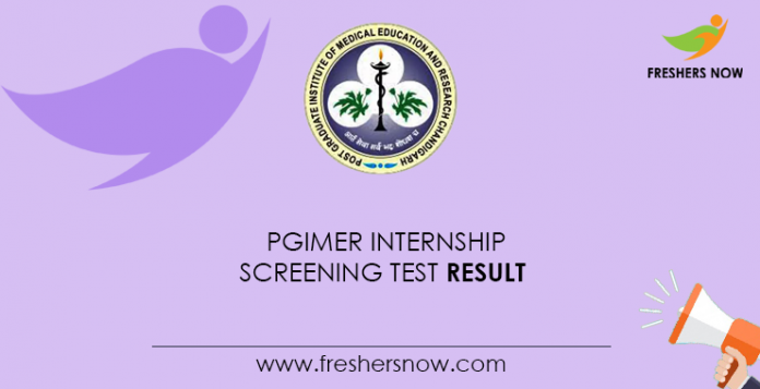 PGIMER-Internship-Screening-Test-Result