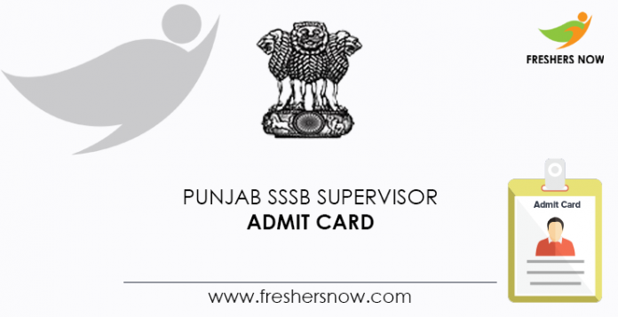 Punjab-SSSB-Supervisor-Admit-Card