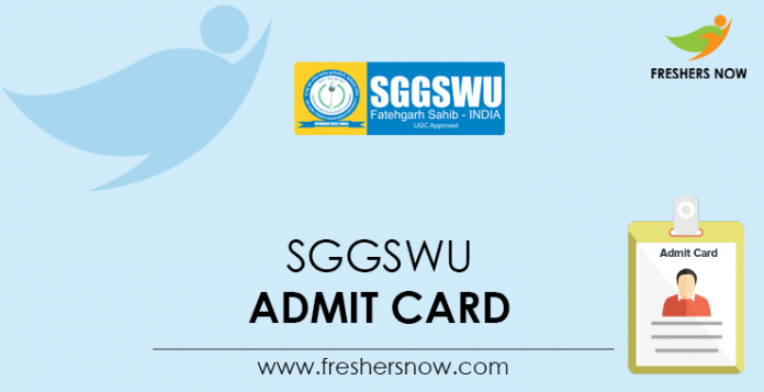 SGGSWU Admit Card