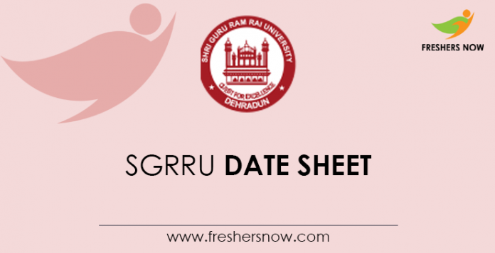 SGRRU-Date-Sheet