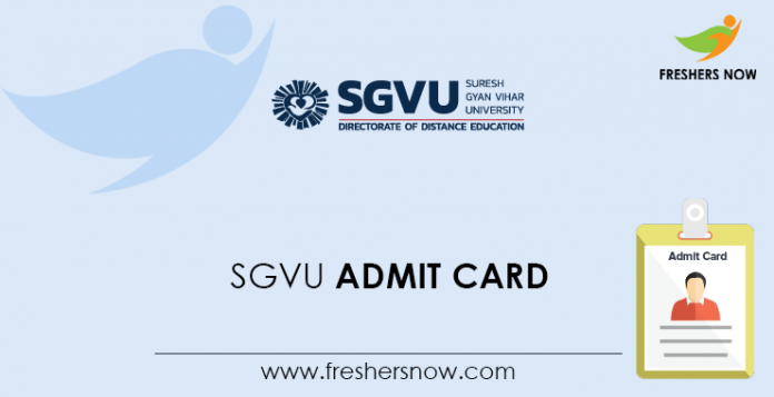 SGVU Admit Card