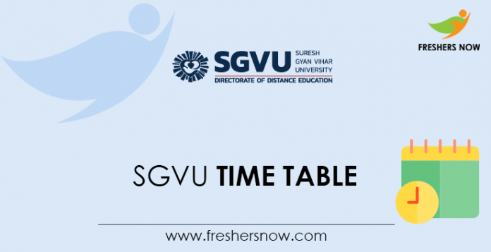 SGVU Time Table