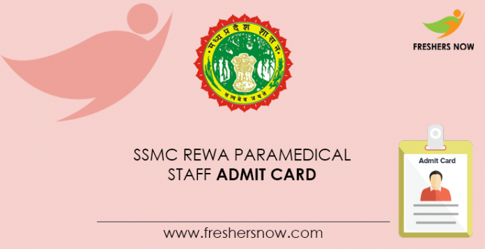 SSMC Rewa Paramedical Staff Admit Card