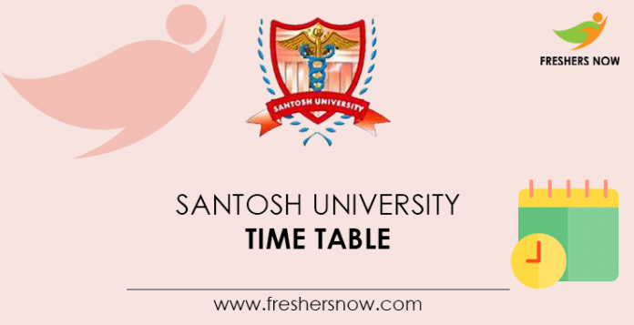 Santosh University Time Table