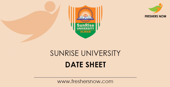 Sunrise University Date Sheet