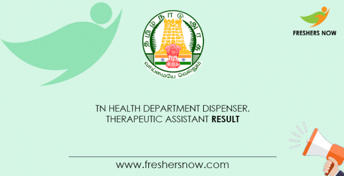 TN Health Department Dispenser, Therapeutic Assistant Result