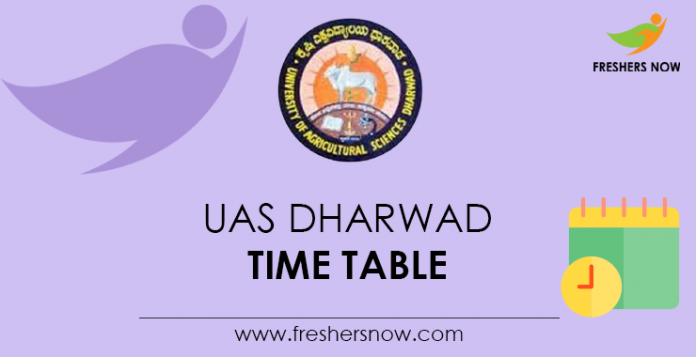 UAS-Dharwad-Time-Table