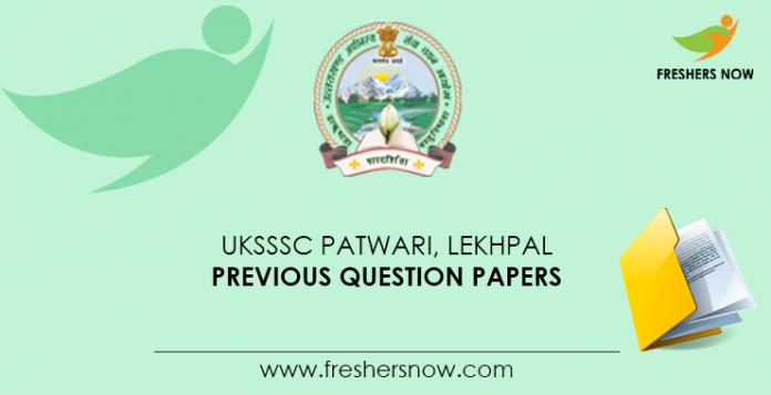 UKSSSC Patwari, Lekhpal Previous Question Papers