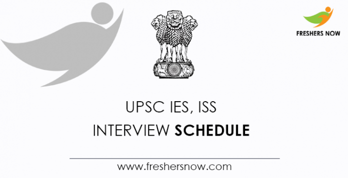 UPSC-IES,-ISS-Interview-Schedule