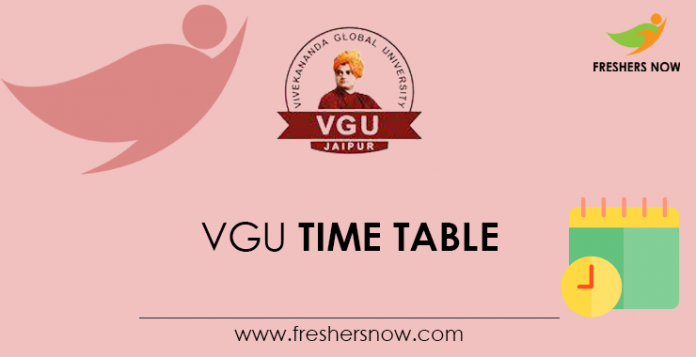VGU Time Table