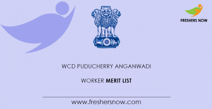 WCD Puducherry Anganwadi Worker Merit List