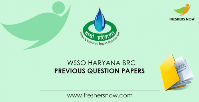 WSSO Haryana BRC Previous Question Papers