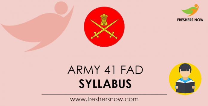 Army 41 FAD Syllabus