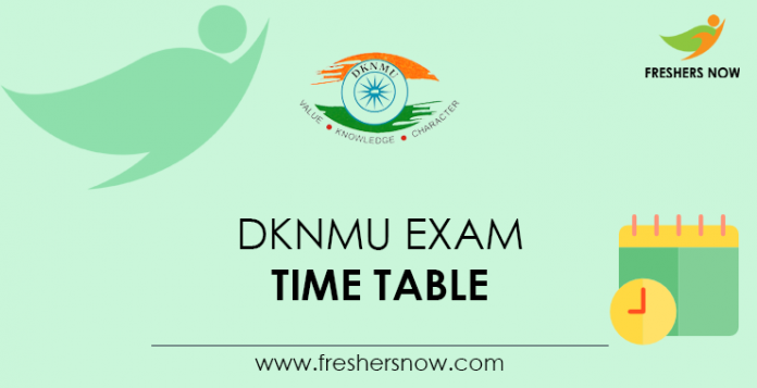 DKNMU Exam Time Table