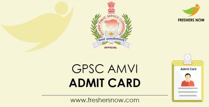 GPSC AMVI Admit Card