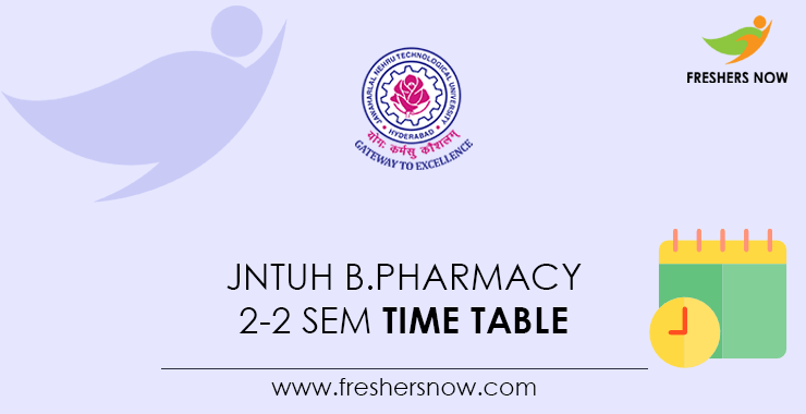 JNTUH B.Pharmacy 2 2 Time Table 2023 Out Reg Supply Exams