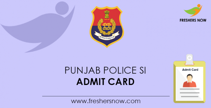 Punjab-Police-SI-Admit-Card