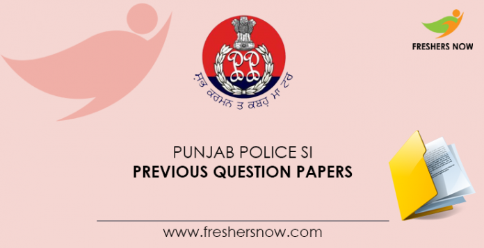 Punjab Police SI Previous Question Papers